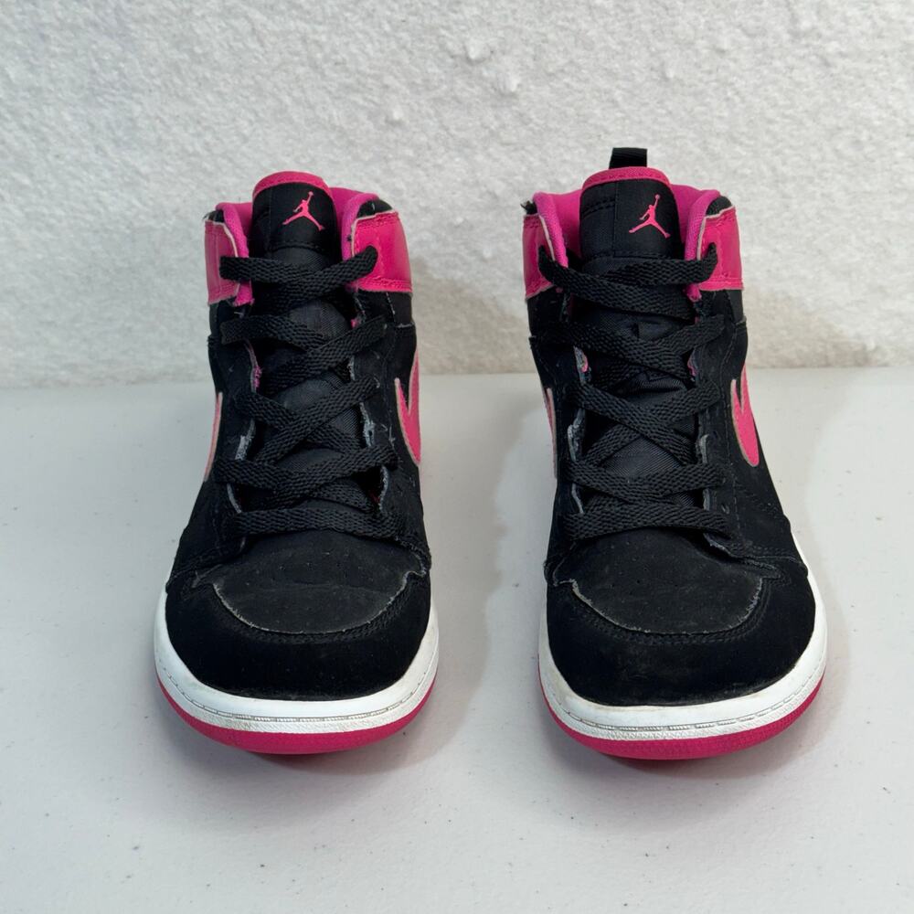 Nike Air Jordan 1 Retro High Top GG Vivid Pink & Black Sneakers Kids Size 3Y